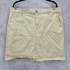 Old Navy Tan Khaki‎ Mini Cotton Active Preppy Short Tennis Skirt Plus 16